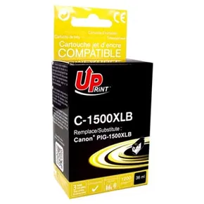 UPrint kompatibilis tinta PGI 1500XL-vel, fekete, 36 ml, C-1500XLB, nagy kapacitású, Canon MA-hoz